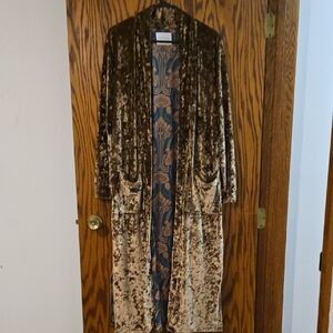 Velvet Brown Duster Cardigan